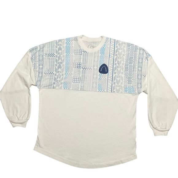 Disney Tops - Disney Aulani Spirit Jersey Long Sleeve White Blue Size Small NWT